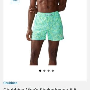 Chubbies Men's Swim Trunks - Lime Green and Aqua
